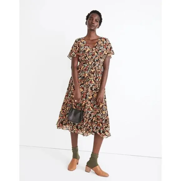 open lace back dress Madewell Women's Smocked Tie Strap Midi Dress, Blue Ditsy, 10 at Amazon  Women's Clothing store
